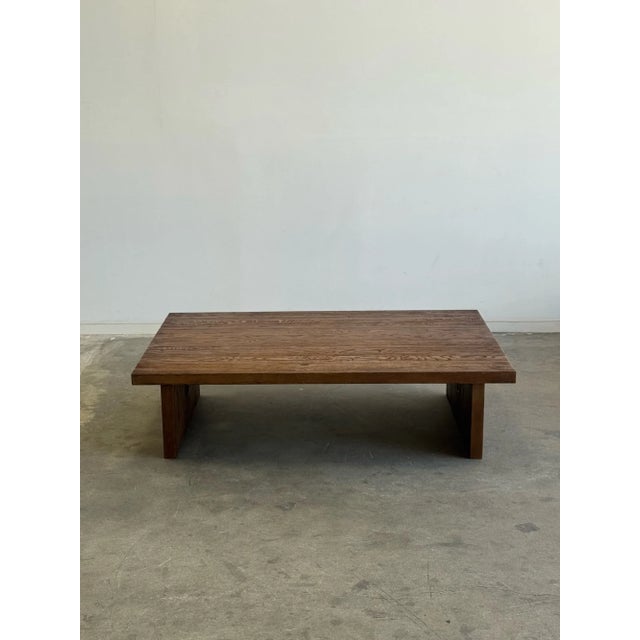 Brown Coffee Table in Reclaimed Oak For Sale - Image 8 of 12