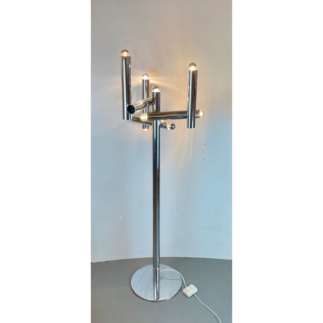 Space Age Floor Lamp attributed to Goffredo Reggiani, Italy, 1970s For Sale - Image 3 of 12