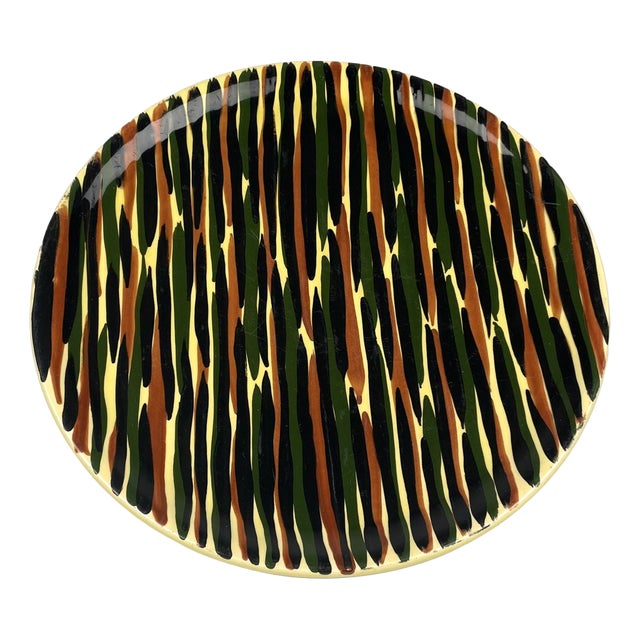Ceramic Plate from Saint Clément, 1960s For Sale