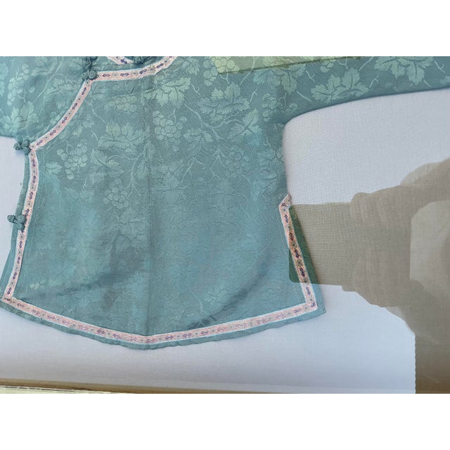 Vintage Asian Shadowbox Silk Lady’s Jacquard Kimono Jacket For Sale - Image 4 of 12