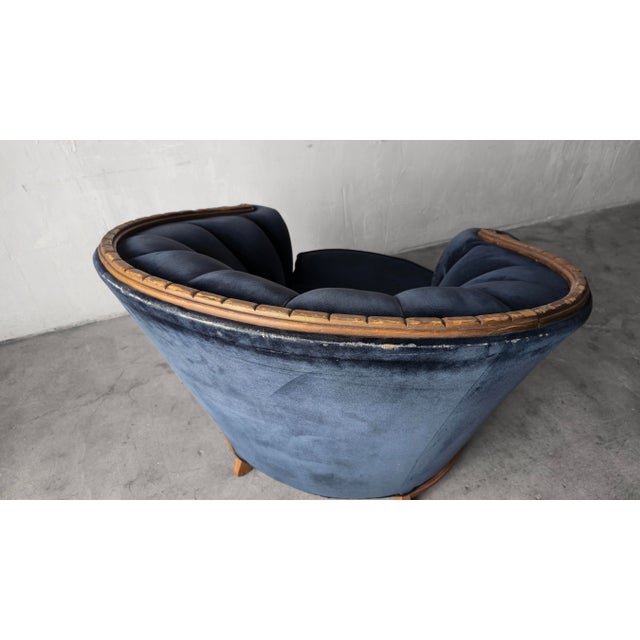 Antique 1930's French Art Deco Club Chair For Sale - Image 9 of 11