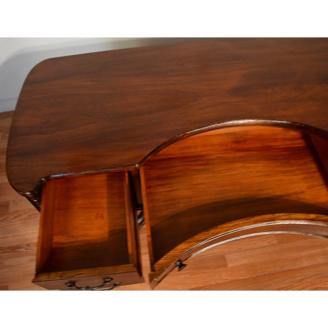 1920s Antique English Regency Style Mahogany Vanity Desk / Makeup Table For Sale - Image 9 of 17