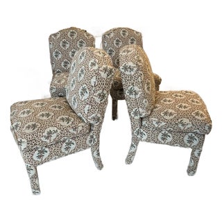 1980s Upholstered Dining Chairs Attributed to Billy Baldwin - 2 Available For Sale