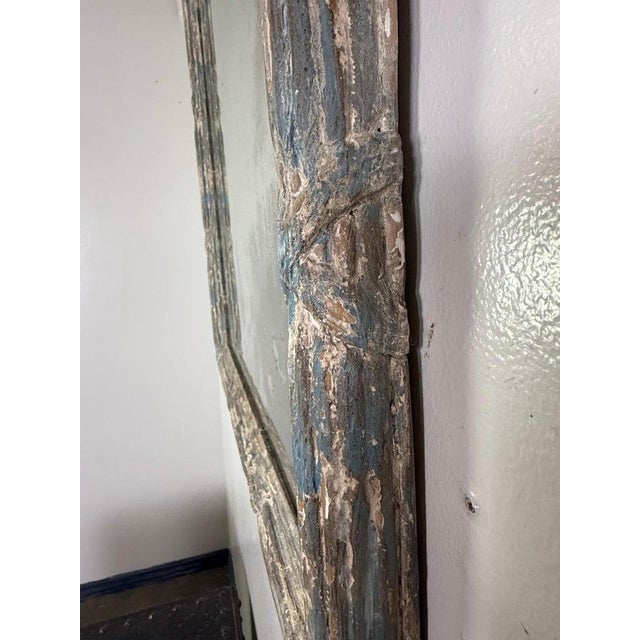 Mirror With Weathered Painted Frame, Early 20th Century For Sale - Image 4 of 10