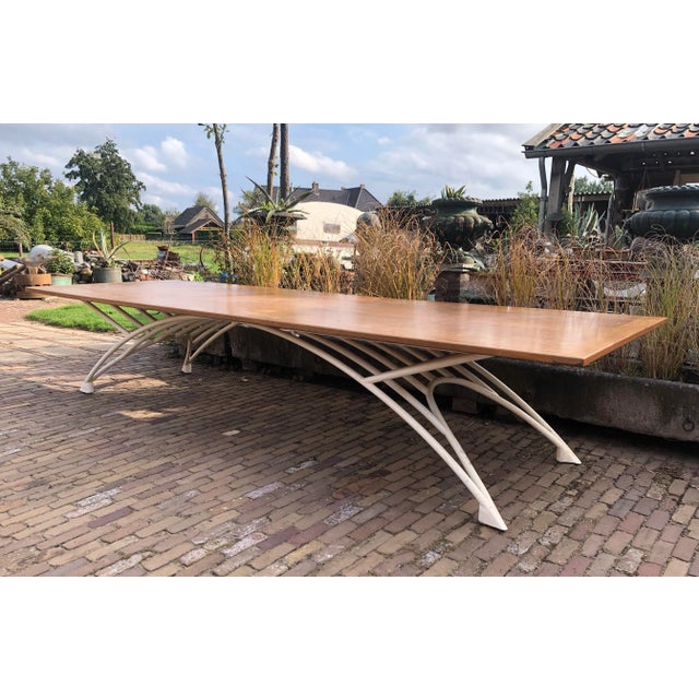 Large Handcrafted Meeting or Dining Table, 1970s For Sale - Image 17 of 17