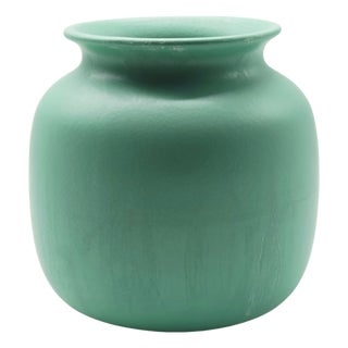 Green Ceramic Vase with Matte Finish by Giovanni Gariboldi, Italy, 1960s For Sale