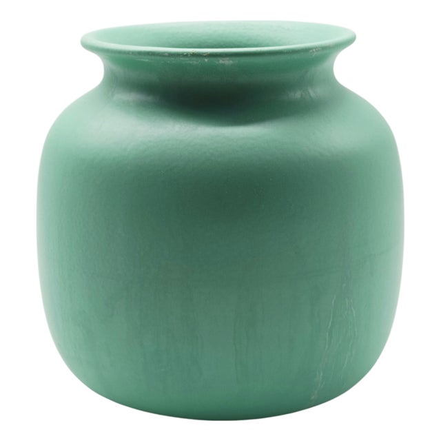 Green Ceramic Vase with Matte Finish by Giovanni Gariboldi, Italy, 1960s For Sale