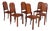 Art Deco French Dining Chairs in Amboyna, 1930, Set of 6 For Sale