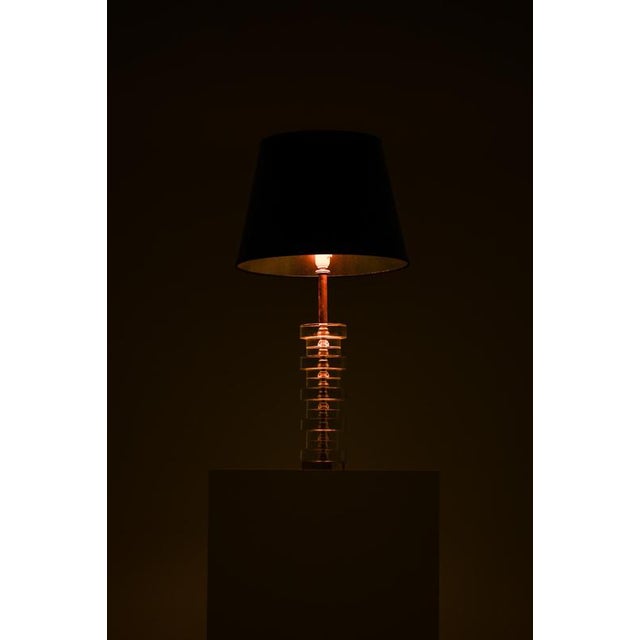 Metal Table Lamp in Brass and Glass attributed to Carl Fagerlund, 1960s For Sale - Image 7 of 11