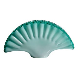 Opaline Murano Glass Fan Napkin Holder, 1980s For Sale