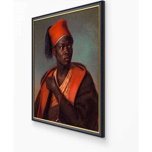 Atelier Aria Lumae Nineteenth Century Orientalist Nubian Guard Ottoman Portrait Fine Art Gallery Board Print 16 X 20 For Sale - Image 14 of 14