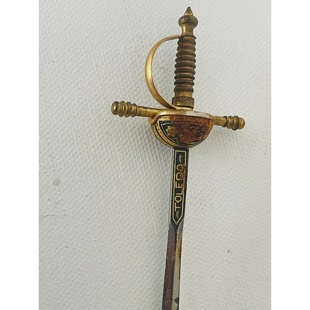 Art Deco 20 Th C C Toledo Spain Letter Opener Sword For Sale - Image 3 of 5