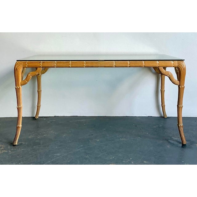 Vintage Boho Carved Laurel Leaf Dining Table For Sale - Image 11 of 12