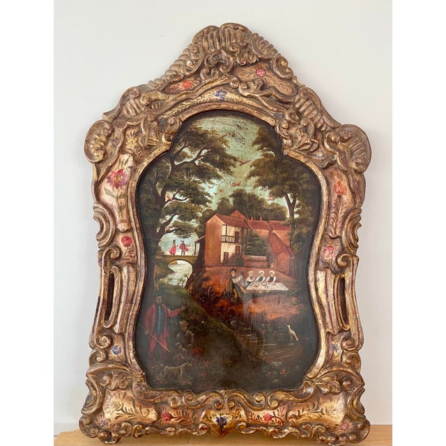 Pair of 18th–19th Century Peruvian Colonial Painted Wood Panels For Sale - Image 4 of 12