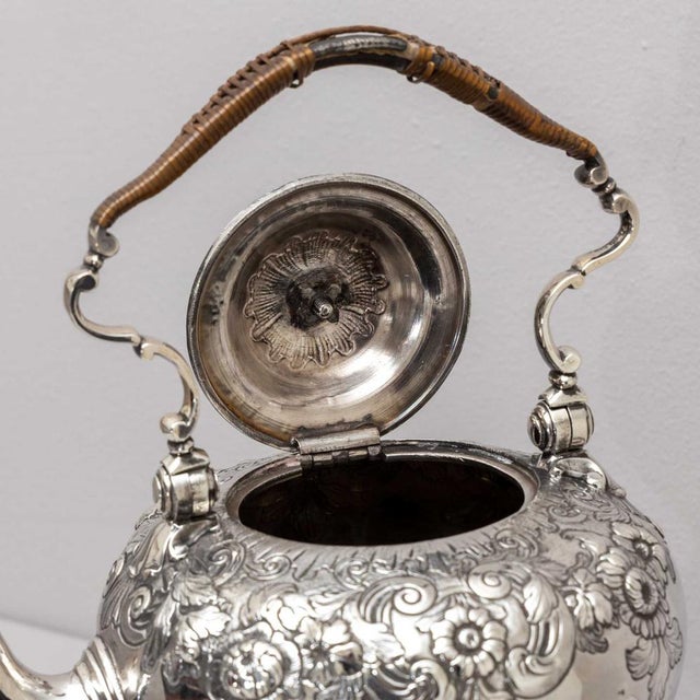 English Silver Teapot with Stand by T. Heming and S. Whitford For Sale - Image 13 of 14