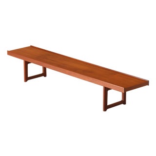 Long Krobo Teak Bench by Torbjörn Afdal for Bruksbo, 1960s For Sale