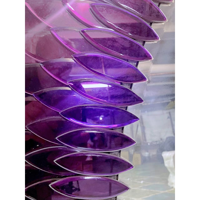 Vintage Oval Starburst Layers Wall Mirror For Sale In New York - Image 6 of 8