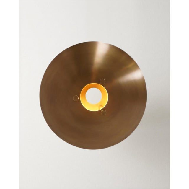 Handmade Mid-Century Modern Brass Flush Mount Ceiling Light Art Deco Organic Design Lighting for Entryway, Bedroom, Dining For Sale - Image 14 of 16