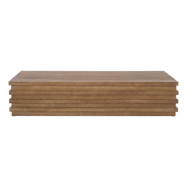 Tortuga Eucalyptus Patio Coffee Table, Natural For Sale