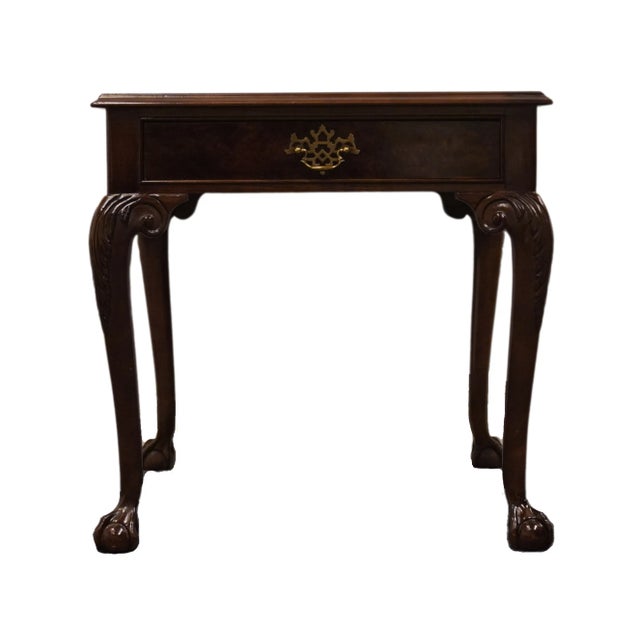 Sherrill Occasional Cth Banded Mahogany Traditional Chippendale Style 24" Accent End Table For Sale - Image 9 of 12