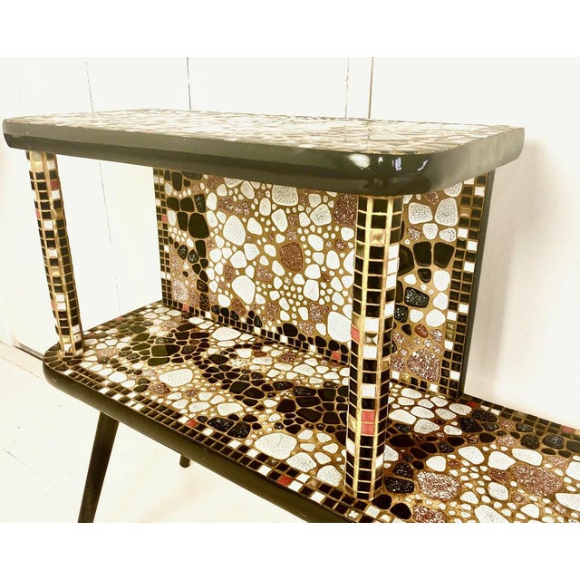 Mid-Century German Plant Stand with Mosaic Stones, 1970s For Sale - Image 17 of 18