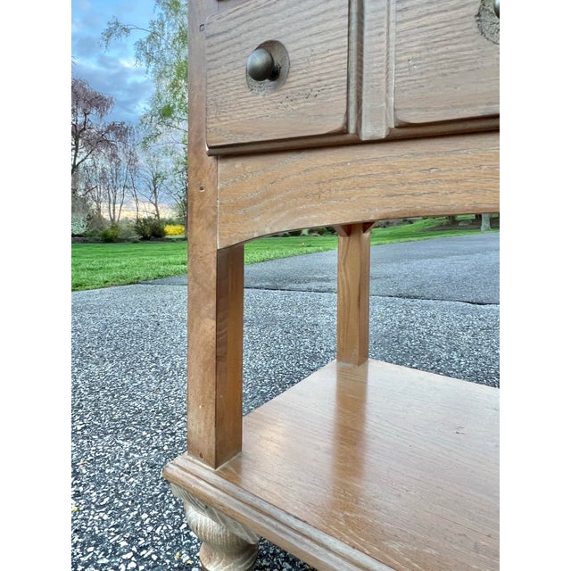 Wood Kincaid Ducks Unlimited Bleached Oak Console For Sale - Image 7 of 11