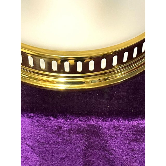Gold Brass and Glass 3-Light Ceiling Lamp from Schröder, 1960s For Sale - Image 8 of 9