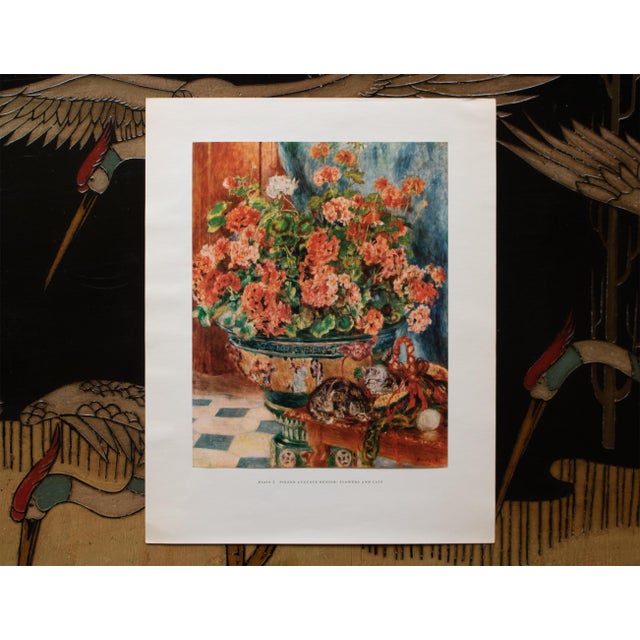 1950s 1950s After Renoir "Flowers and Cats", First Edition Swiss Full-Color Print For Sale - Image 5 of 10