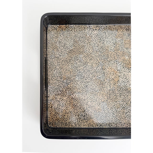 Eggshell Lacquer Jean Dunand Style Tray For Sale In Sacramento - Image 6 of 12
