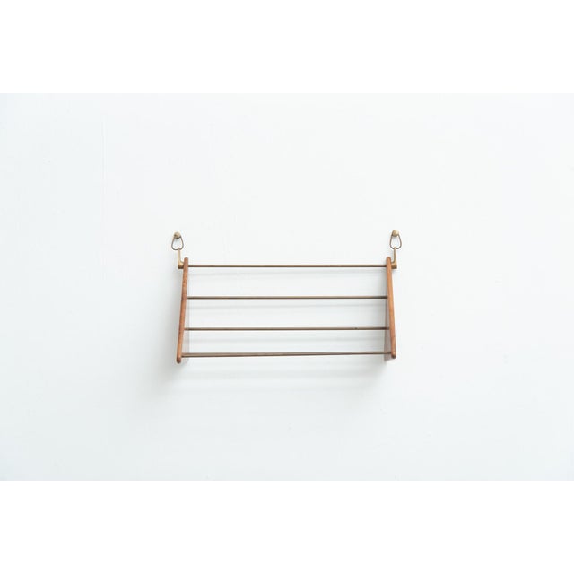 Wall-Mounted Bookcase in Walnut by Carl Auböck, 1950s For Sale - Image 15 of 15