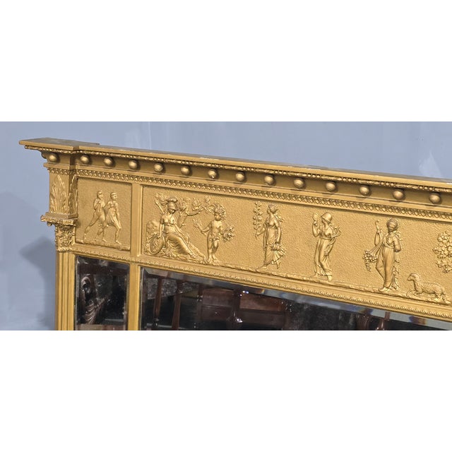 Gold Regency Gilt Overmantle Mirror, 1815 For Sale - Image 8 of 12
