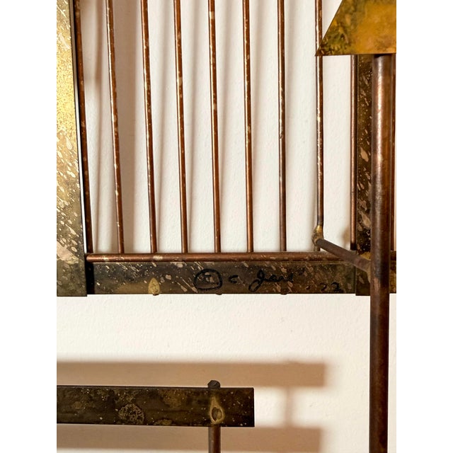 Curtis Jere “Rainy Day at the Bus Stop” Mixed Metal Wall Sculpture, 1972 For Sale In New York - Image 6 of 6
