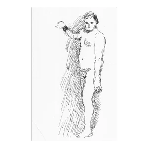 1970s Hayward Cirker Male Nude Drawing