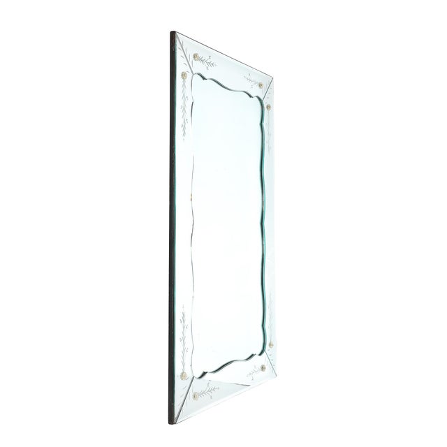 This Mid-Century Modernist mirror, crafted in Italy circa 1950, encapsulates the elegance and refinement synonymous with...