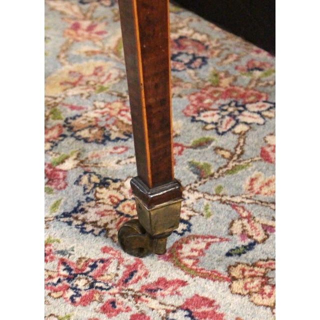 Wood Circa 1790 Sheraton Taste Oval Pembroke Table by George Simson, London For Sale - Image 7 of 8