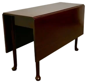Georgian Mahogany Pad Foot Drop-Leaf Cottage Dining Table, 1800s