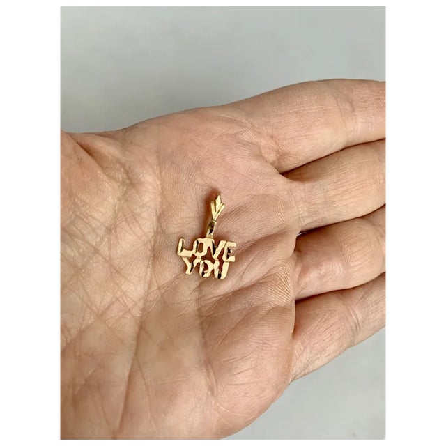 Late 20th Century 14k I Love You Pendant For Sale - Image 4 of 6