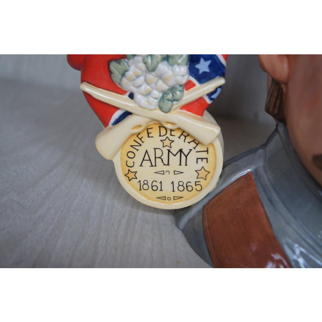 Royal Blue American Royal Doulton American Civil War Confederate & Union Soldier Character Jug For Sale - Image 8 of 17