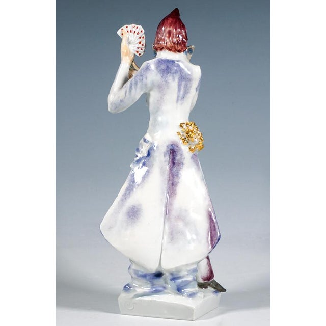 Magician with Cards Circus Figurine by Peter Strang for Meissen, 1992 For Sale - Image 3 of 6