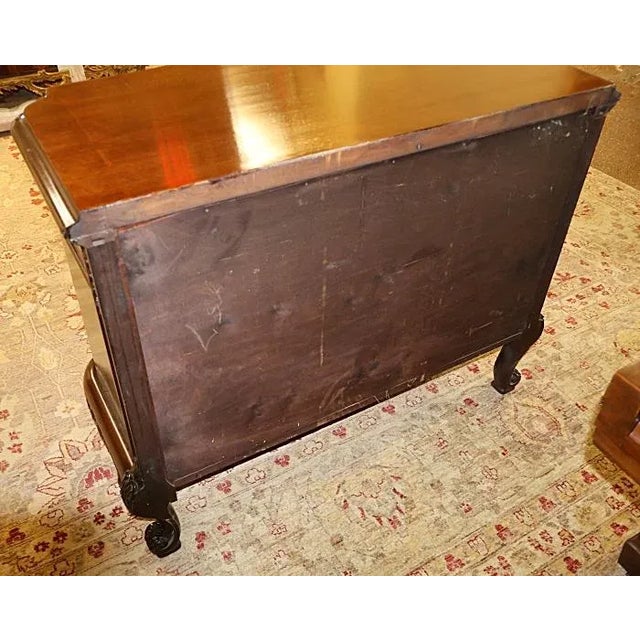1920's French Louis XV Style Walnut Inlaid Commode Chest Server by Rockford For Sale - Image 4 of 10