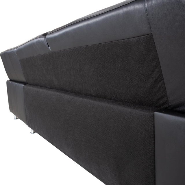 Animal Skin Concept Plus Corner Sofa in Black Leather from Ewald Schillig For Sale - Image 7 of 17