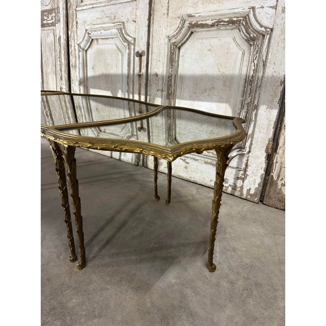 Gold French Bronze Coffee Table from Maison Bagues, 1950s For Sale - Image 8 of 17