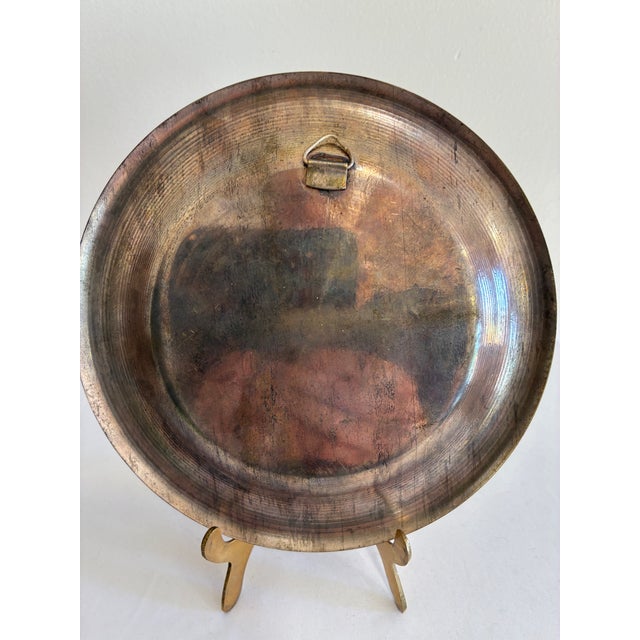 Vintage Egyptian Revival Mixed Metal Plate For Sale - Image 9 of 11