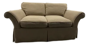 Vintage Vanguard Furniture Loveseat With Bisque Textured Fabric