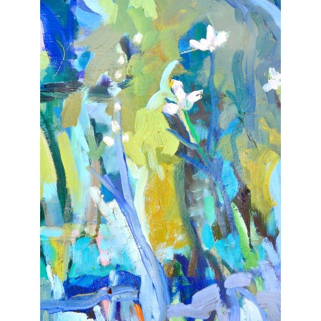 "Monet Lily Pond " Monumental Landscape Oil Painting For Sale - Image 9 of 9