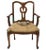 18th Century Walnut Italian Open Back Armchair For Sale