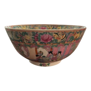 Large Rose Medallion Bowl Circa 1850-1890