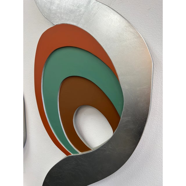 Set of 4 Italian Postmodern Wall Art Panels For Sale - Image 11 of 12