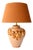 Ceramic Terracotta Table Lamp with Sculptural Glazed Fruit Decoration, 1980s For Sale