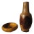 Artisan Mid Century Burlwood Vase and Bowl, Signed For Sale